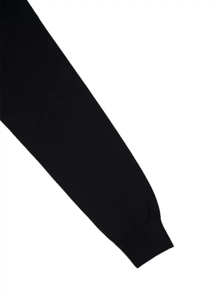 Pulover Piacenza Cashmere de lână cu decolteu rotund negru