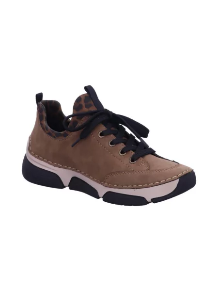 Sneakersy Rieker skórzane brązowe