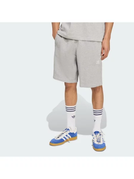 Къс панталон adidas Originals Essentials мъжки с меланжов десен сиво