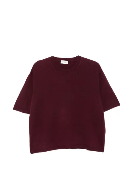 Scurt tricou Soft Goat din cașmir violet