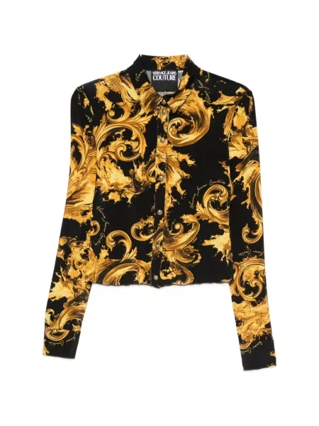 Traper košulja Versace Jeans Couture s printom žuta