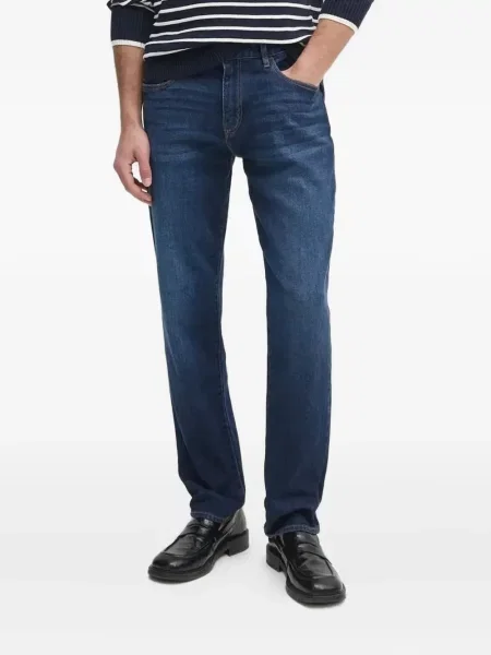 Blugi Armani Exchange cu broderie albastru