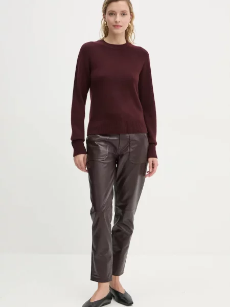 Светр з кашеміру A.L.C. Ashtyn легкий бордовий
