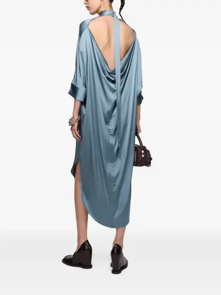 Rochie Acne Studios din satin albastru