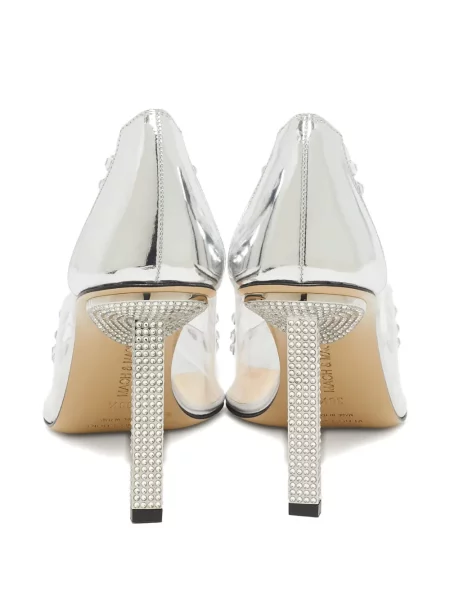 Pantofi cu toc Mach & Mach de cristal alb