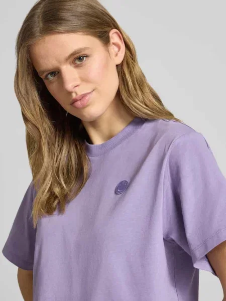 HUGO T-Shirt Vintage fioletowy