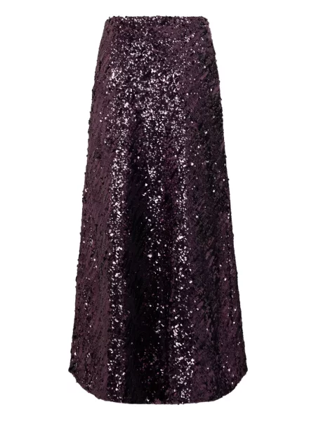 Maksi spódnica maxi Rabanne z cekinami fioletowa