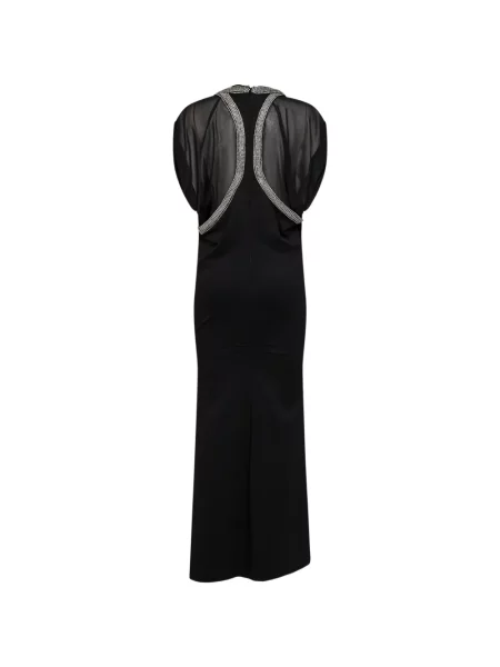 Stras rochie maxi The Attico negru