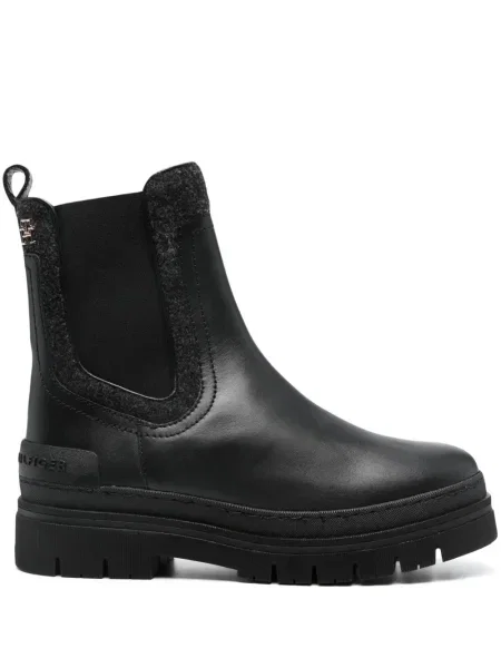 Botine chelsea Tommy Hilfiger din fetru negru