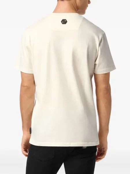 Tricou Philipp Plein cu imagine alb