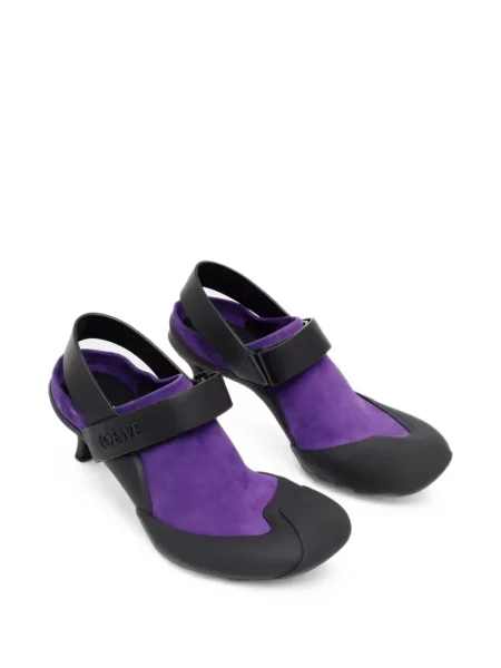 Pantofi cu toc Loewe cu bretele violet