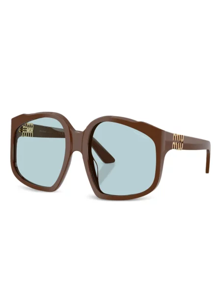 Ochelari de soare Miu Miu Eyewear cu imprimeu geometric maro
