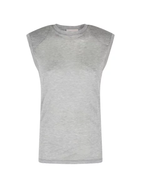 Top Semicouture z okrągłym dekoltem szary