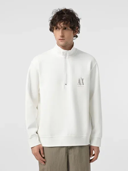 Кофта Armani Exchange бавовна/поліестер білий