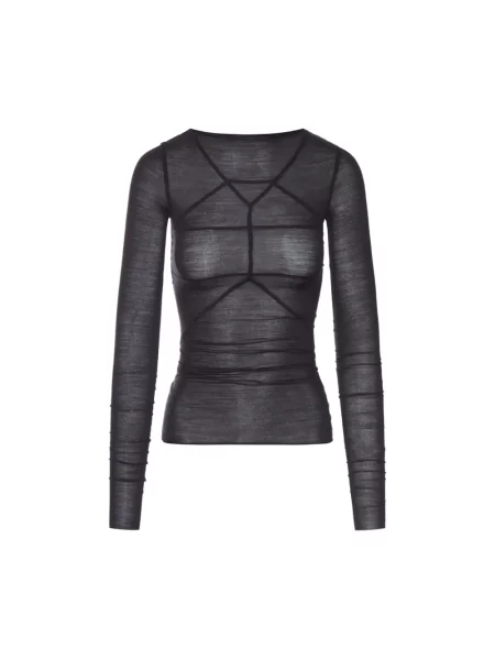 Top Rick Owens wełniany czarny