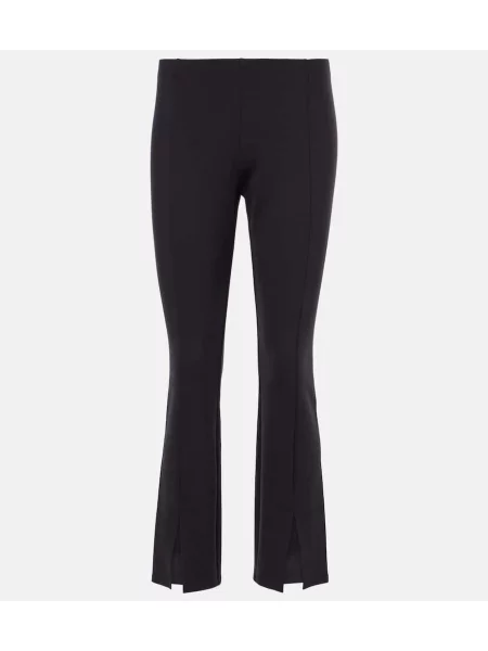 Leggings The Row din jerseu negru