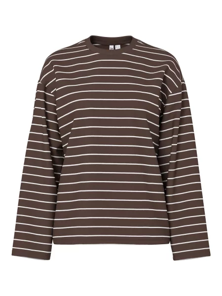 PIECES Tricou PCSadie maro alb