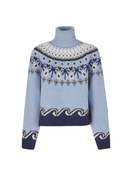 Sweter Alanui wełniany niebieski
