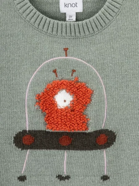 Sweter dziecięcy Knot zielony