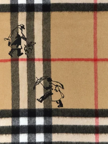Fular Burberry din cașmir în carouri
