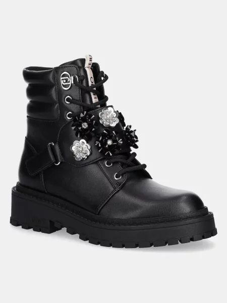 Kožené workery Liu Jo RUMI 40 na platformě černá