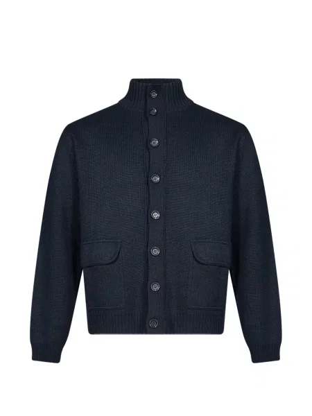 Cardigan Manifatture Del Nord tricotate albastru