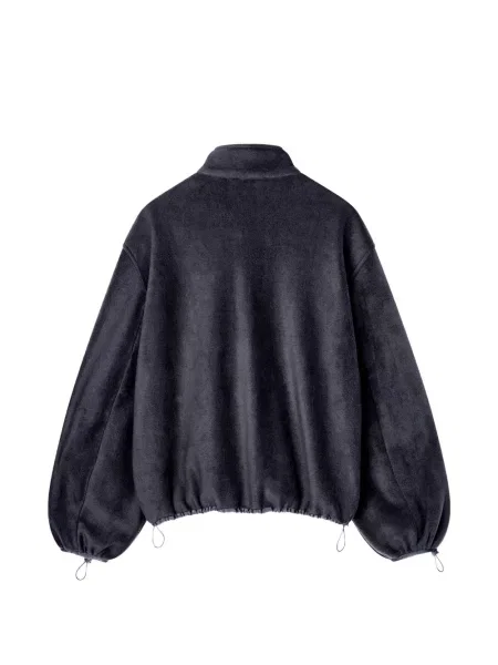 Geacă Cecilie Bahnsen cu funde din fleece gri