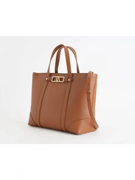 Geantă shopper Armani Exchange maro