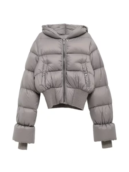 Geacă Rick Owens cu glugă gri