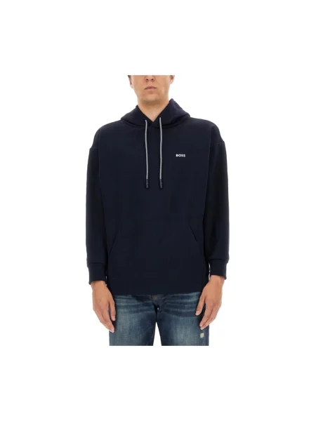 Bluza Boss z logo niebieska