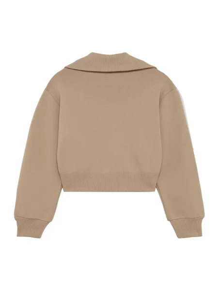 Dzianinowy sweter Autry w paski beżowy