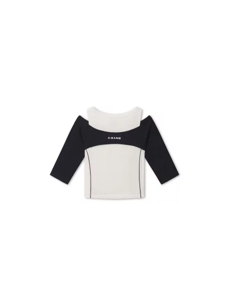 A-Game Sport top Lifewear ecru negru