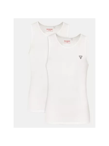 Guess Komplektas: tank top marškinėliai 2 vnt. Regular Fit balta