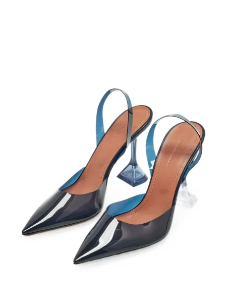 Pantofi cu toc Amina Muaddi slingback albastru