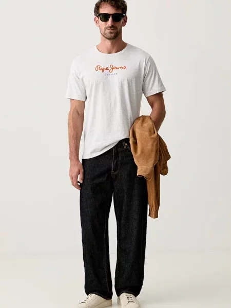 Pepe Jeans tričko pánske sivá