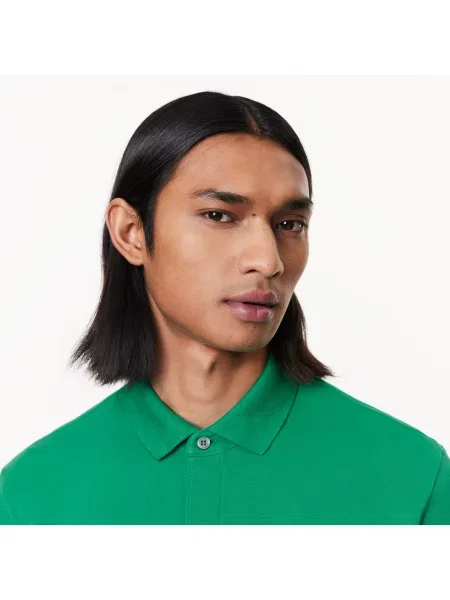 Lacoste Koszulka Polo Smart Paris Z Elastycznej Bawełny zielona