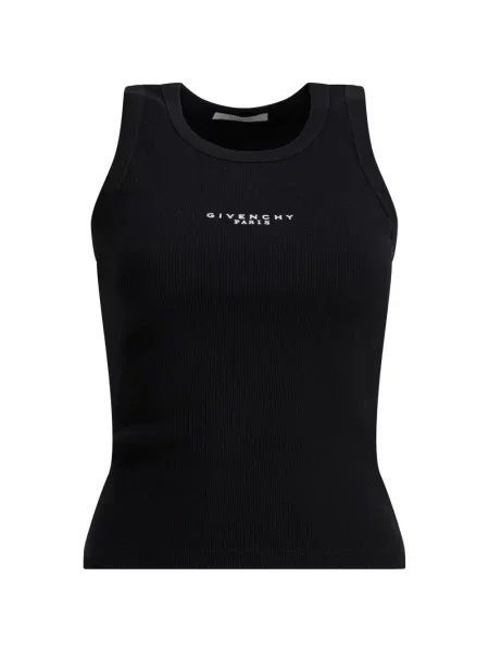 Top Givenchy cu nervuri cu autograf negru