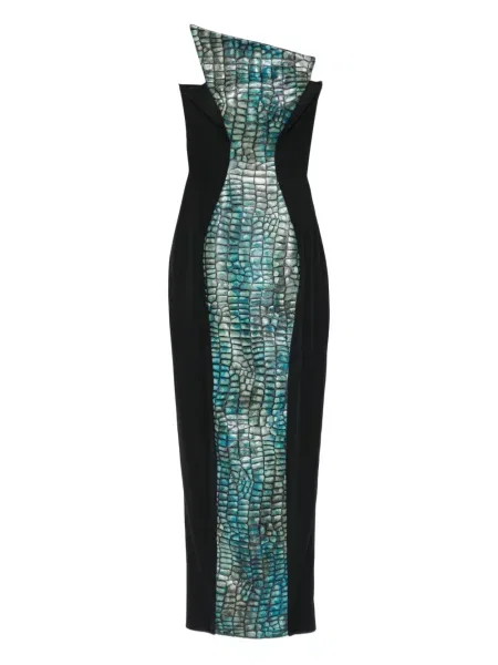 Rochie Mitiliane Couture din piele de costum negru