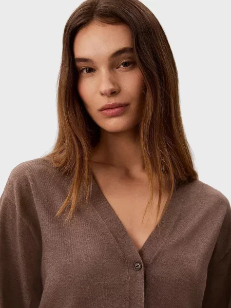 Трикотажний кардиган Calvin Klein коричневий