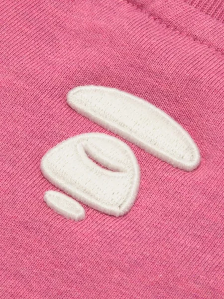 Hanorac crewneck Aape By A Bathing Ape cu broderie roz