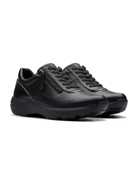 Sneakersy Clarks skórzane czarne