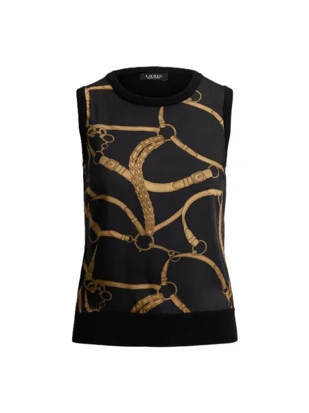 Top Ralph Lauren z nadrukiem czarny