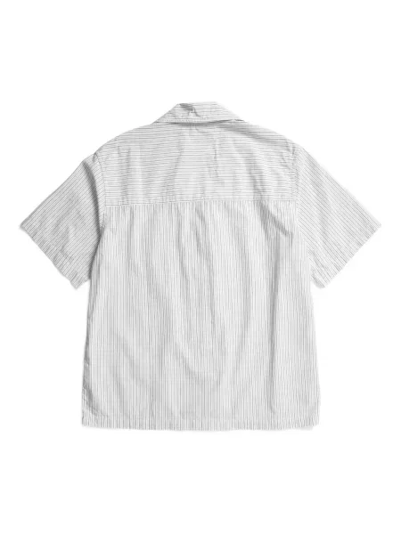 Cămașă Norse Projects cu dungi scurtă alb