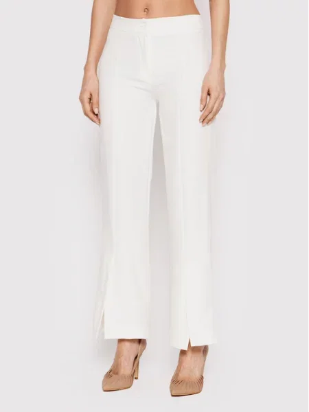 Hlače iz tkanine DeeZee bela