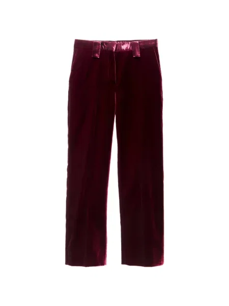 Pantaloni Versace de catifea roșu