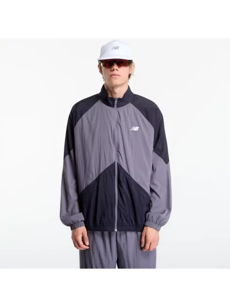 Větrovka New Balance Sport Legacy Jacket Neptune Grey/ Dark Night M šedá