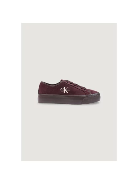 Tenisky Calvin Klein Vulc Flatf Laceup Suede Bordová červená