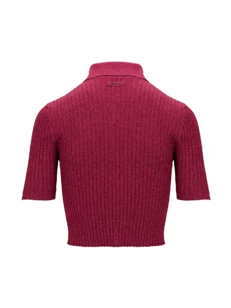Sweter Gucci o skróconej długości czerwony