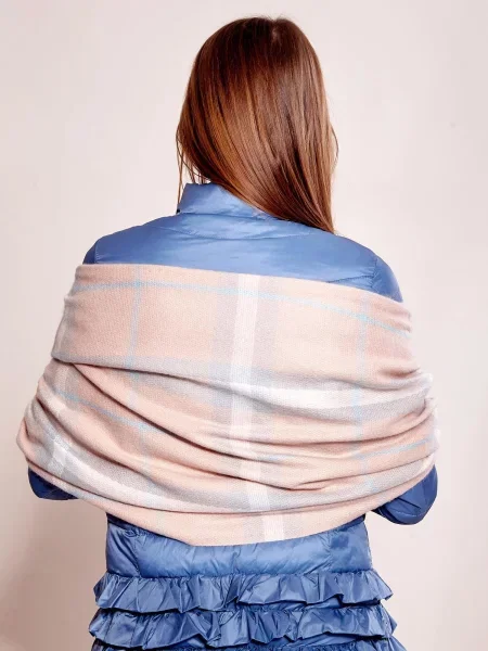 Šál Fashionhunters so strapcami sivá