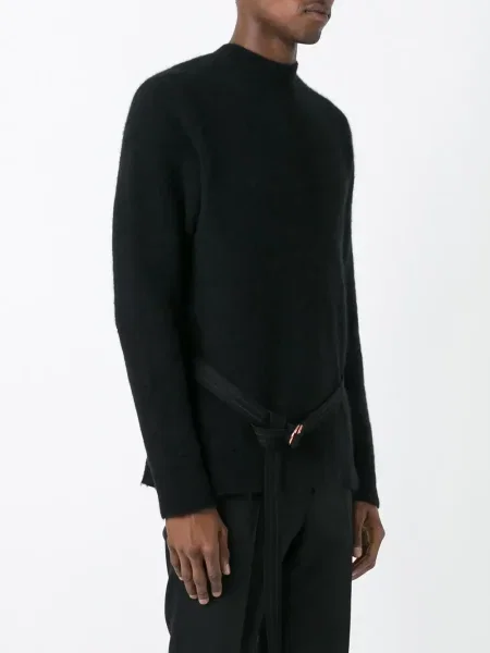 Pulover Givenchy zdrențuiți cu decolteu rotund negru